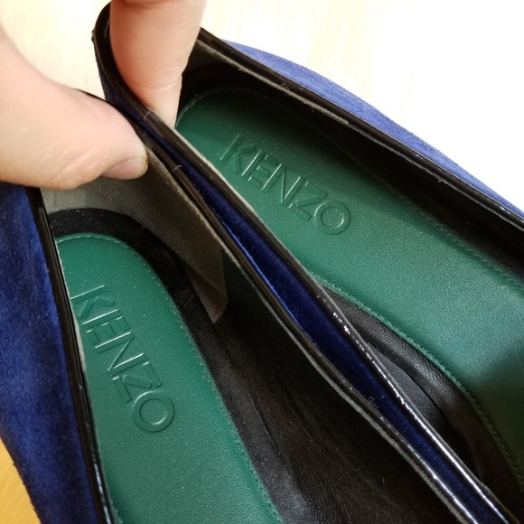 KENZO | Royal Blue Suede Smoking Slippers - Picture 5 of 8